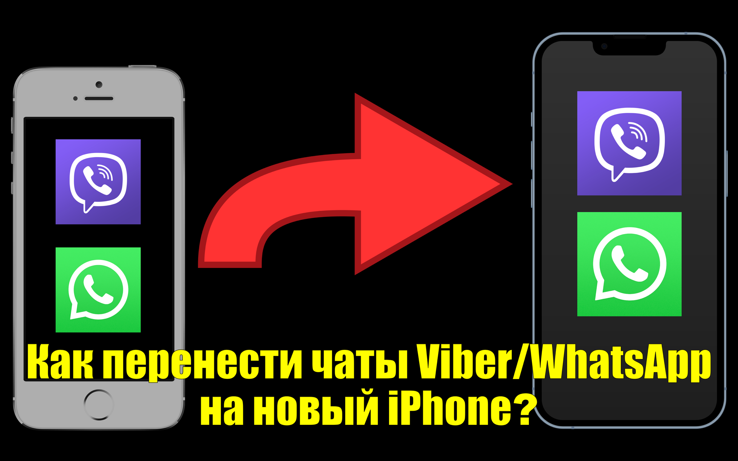 Как перенести чаты Viber и WhatsApp на новый айфон?