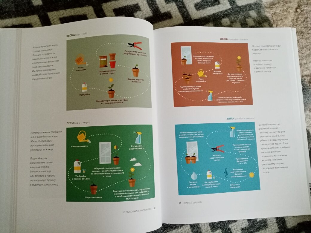 Добротная систематизация знаний. Здесь схема по сезонам - что и когда делать. Фото автора.
