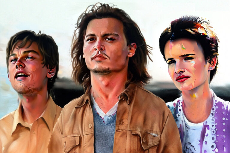 Афиша фильма "Что гложет Гилберта Грейпа", 1993 г (Леонардо Ди Каприо, Джонни Депп, Джульетт Льюис)