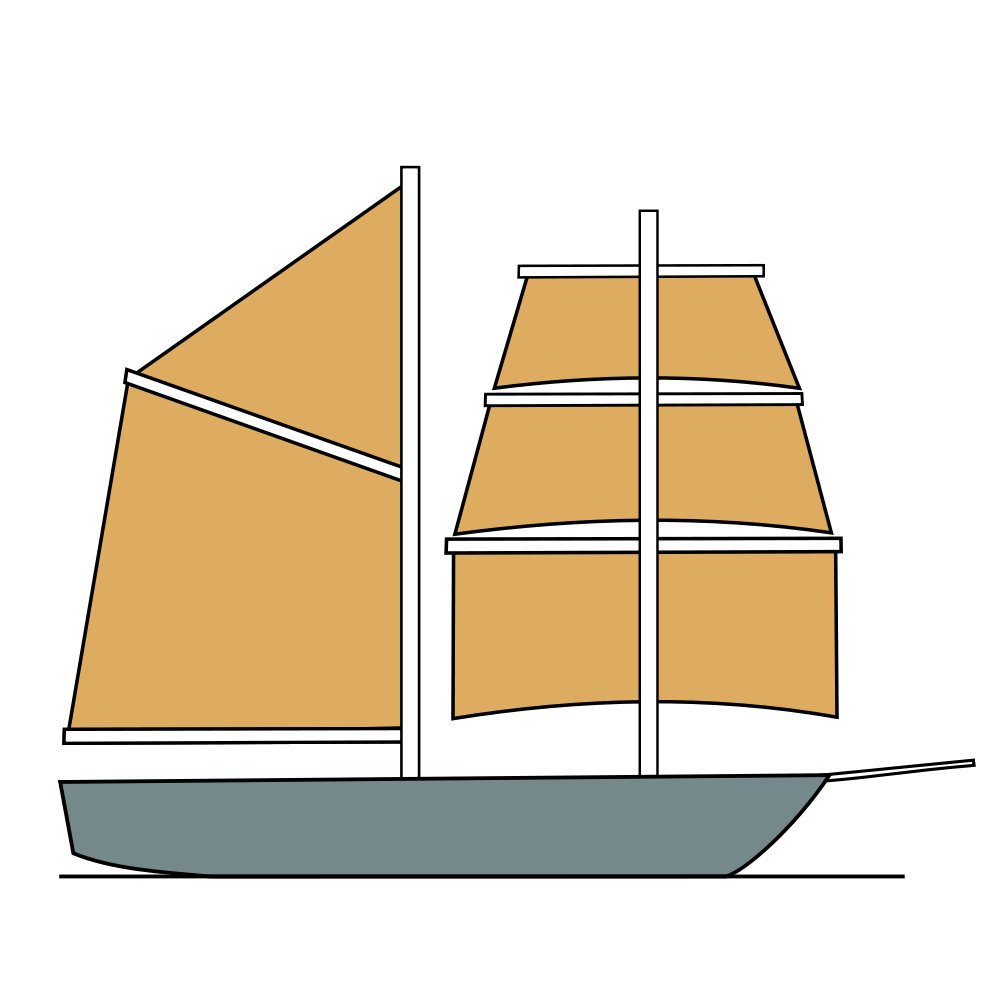 Парусное вооружение бригантины 