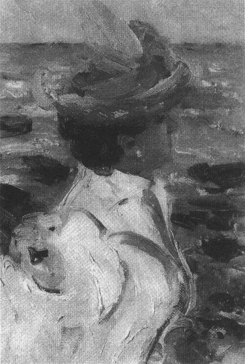 К. А. Коровин. Портрет О. М. Соловьёвой. 1900-е гг. Фотокопия подарена автору внучкой В. И. Березина и О. М. Соловьёвой — Г. М. Березиной