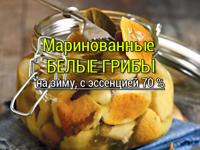 Маринованные белые грибы «Закусочные»