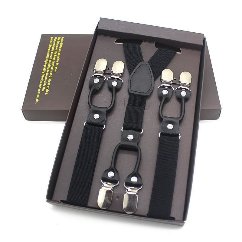 Кожаные подтяжки мужские