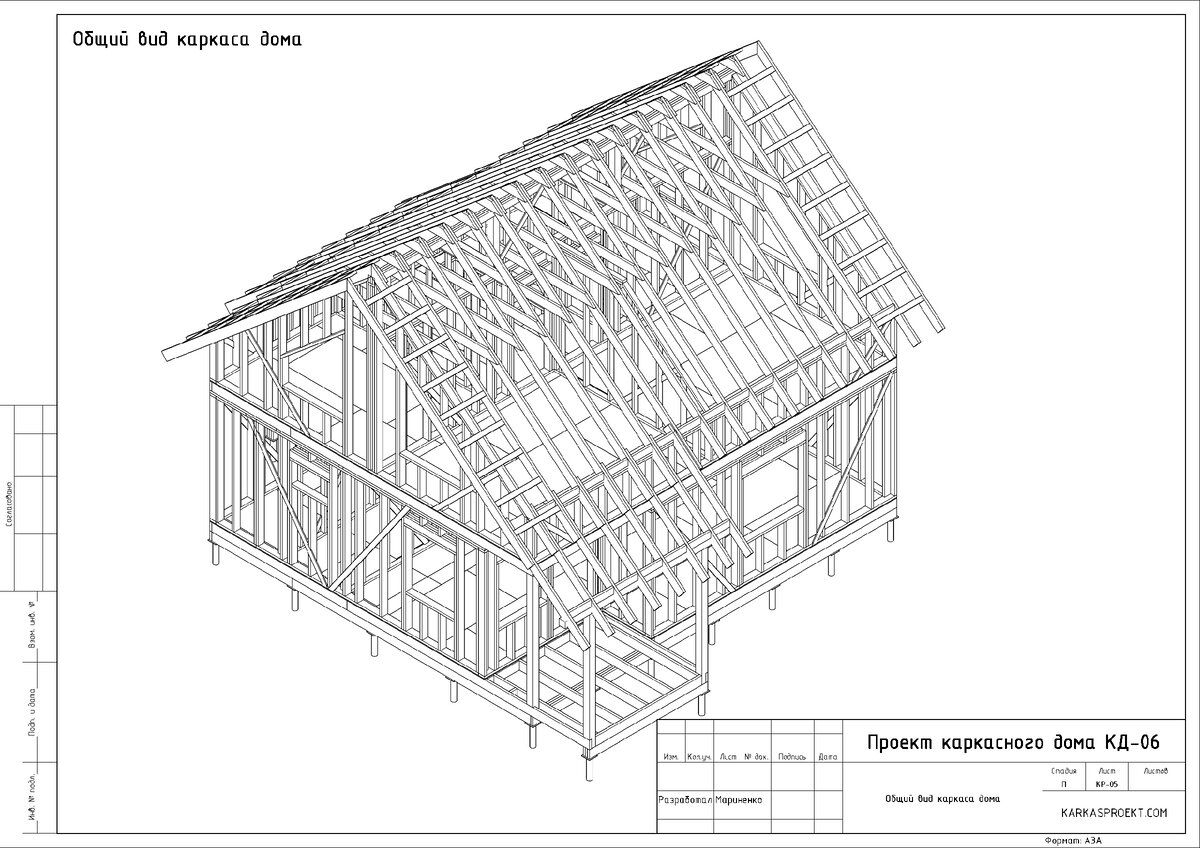 Проект каркасного дома 3х4 с чертежами