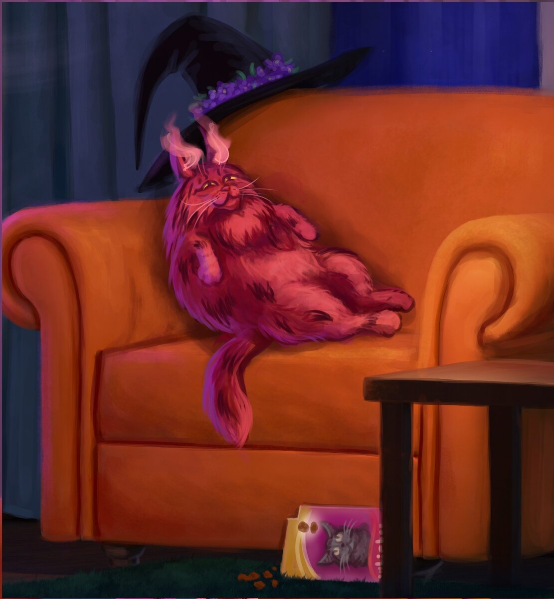 Так объелся, что даже вискас не влез =)