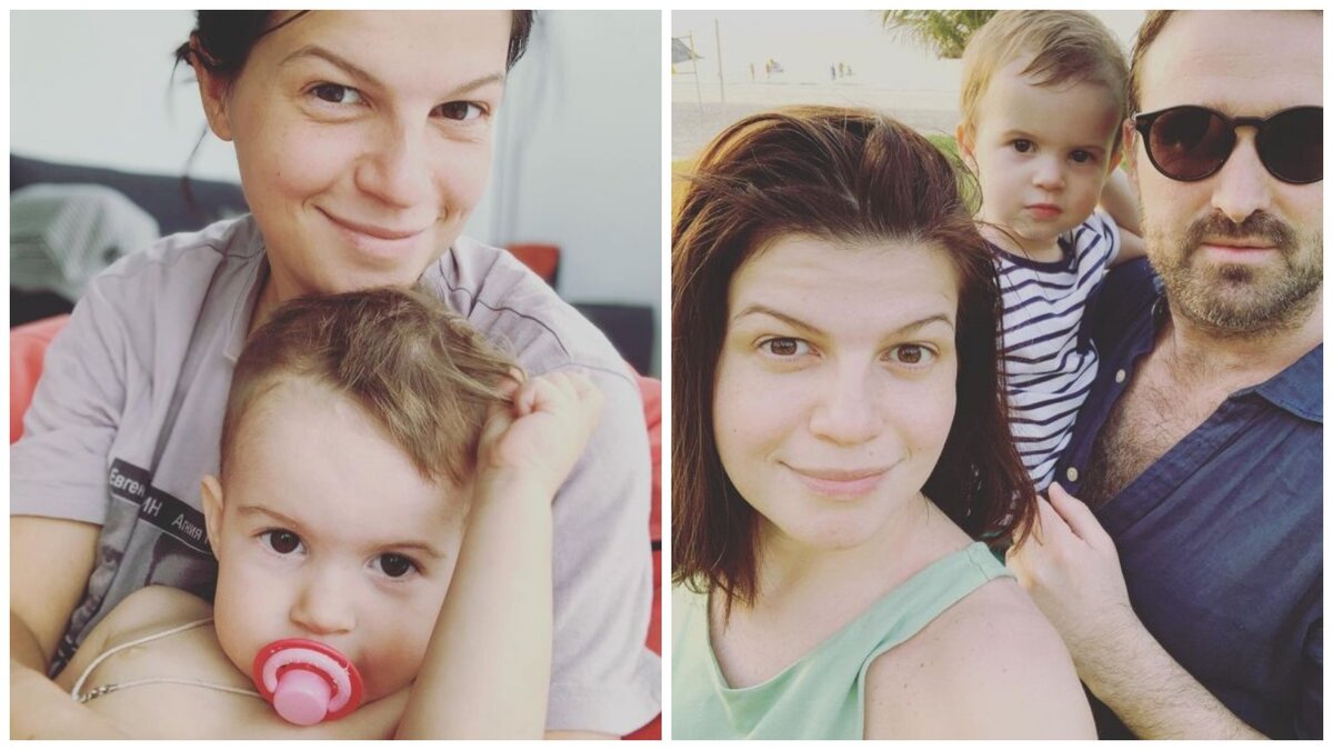 Агния Кузнецова с мужем и сыном