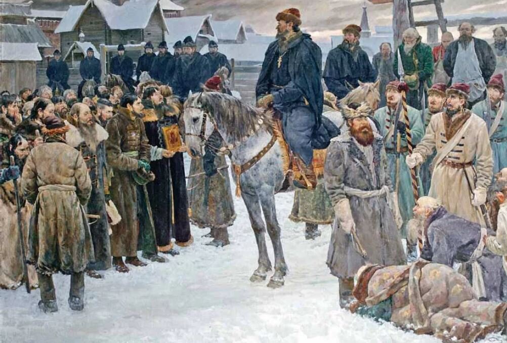 "Иоанн Грозный". Предполагают, что художник Петр Павлов изобразил поход на Псков в 1570 году
