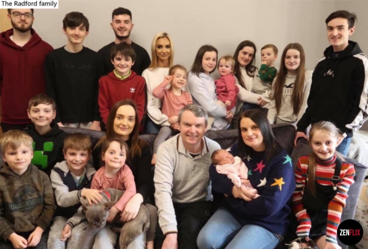 Семья Рэдфордов признана самой большой семьей в Великобритании. Источник: Facebook