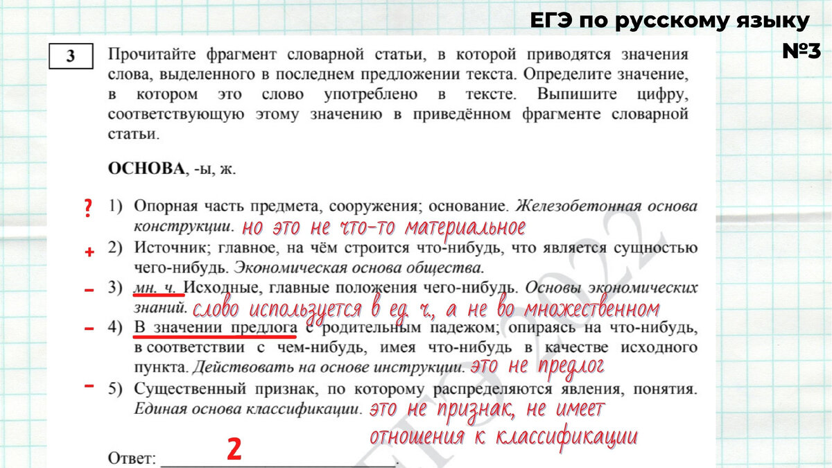 №3 ЕГЭ по русскому языку: разбираемся с лексическим значением. Алгоритм  работы | Русский и Литература | Дзен