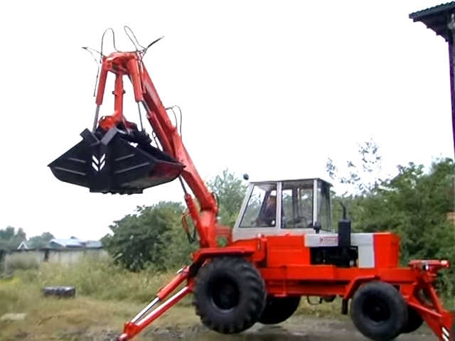 Грейферный экскаватор-погрузчик «КАРПАТЕЦ»