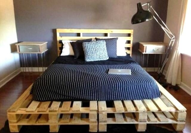 Кровать из поддонов – необычное решение в оформлении домашнего интерьера