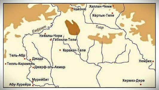 Расположение основных памятников позднего эпипалеолита и раннего неолита в Северном Междуречье