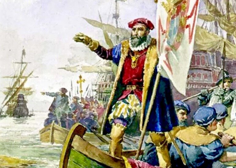 Васко да Гама португальский мореплаватель времн великих географических открытий. 