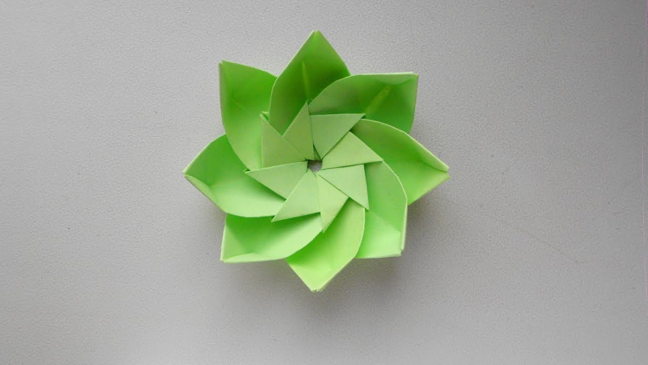Цветок из бумаги 🌼 Поделки оригами на 8 марта