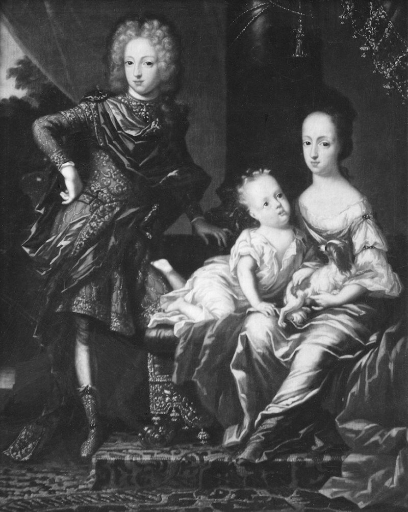 Карл, Гедвига София и Ульрика Элеонора. After David Klöcker Ehrenstrahl - Nationalmuseum 