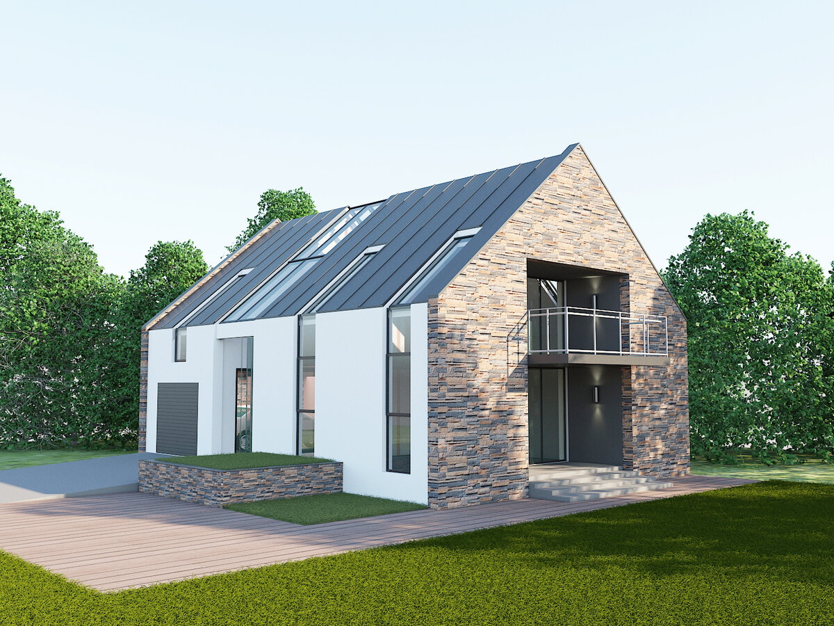 Баварский стиль в форме барнхауса