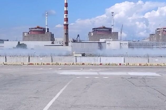    Запорожская АЭС после обстрела со стороны ВСУ Министерство обороны России