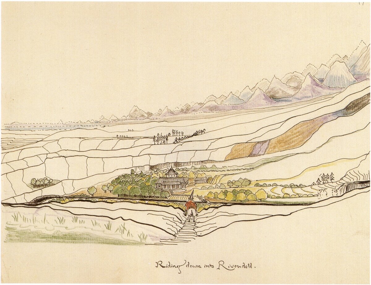 Ривендел иллюстрации Толкина