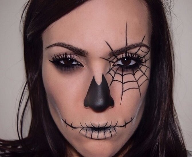 Раскраска Лица на Хэллоуин