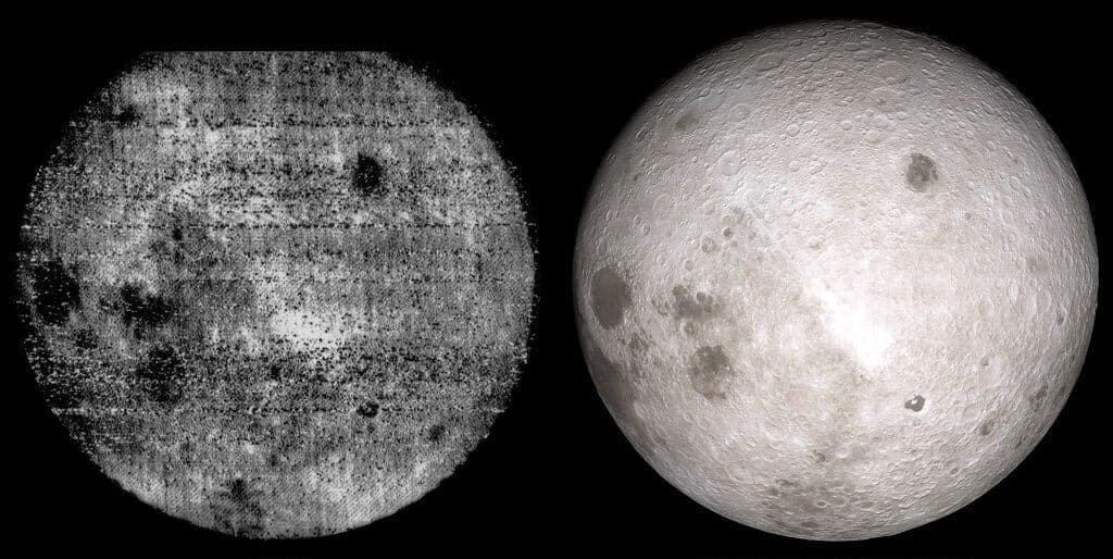 Изображение обратной стороны луны