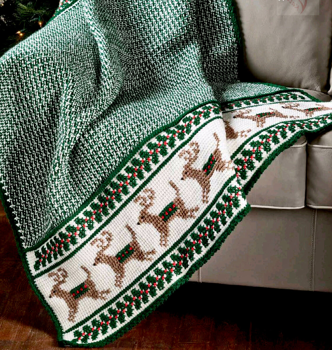 Плед с оленями 