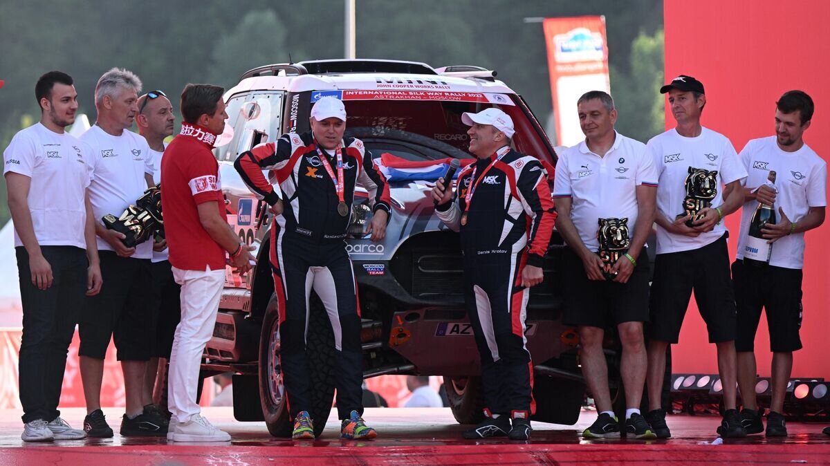    Экипаж команды MSK RALLY TEAM в составе Дениса Кротова и Константина Жильцова© РИА Новости / Владимир Астапкович