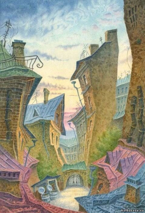 Акварельные работы В.Колбасова pinterest.com