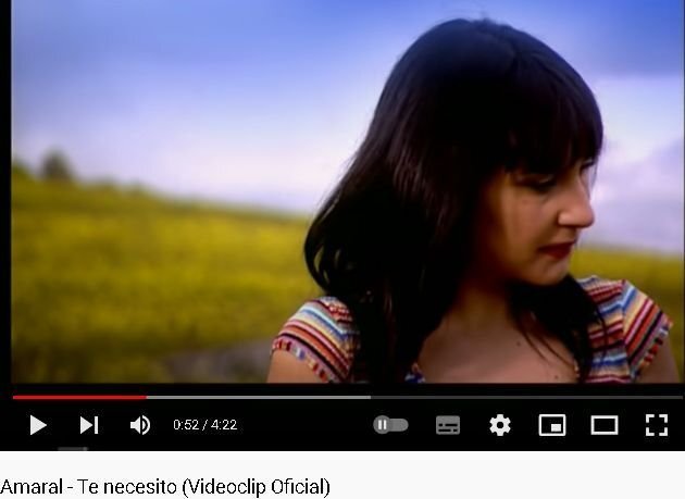 Фрагмент клипа группы Amaral и их композиции "Te necesito"