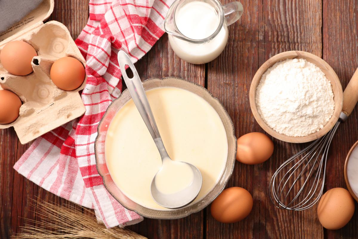 Рецепт блины молоко яйца кефир мука