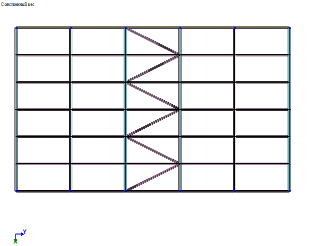 Рис. 2.2 Схема расположения связей покрытия