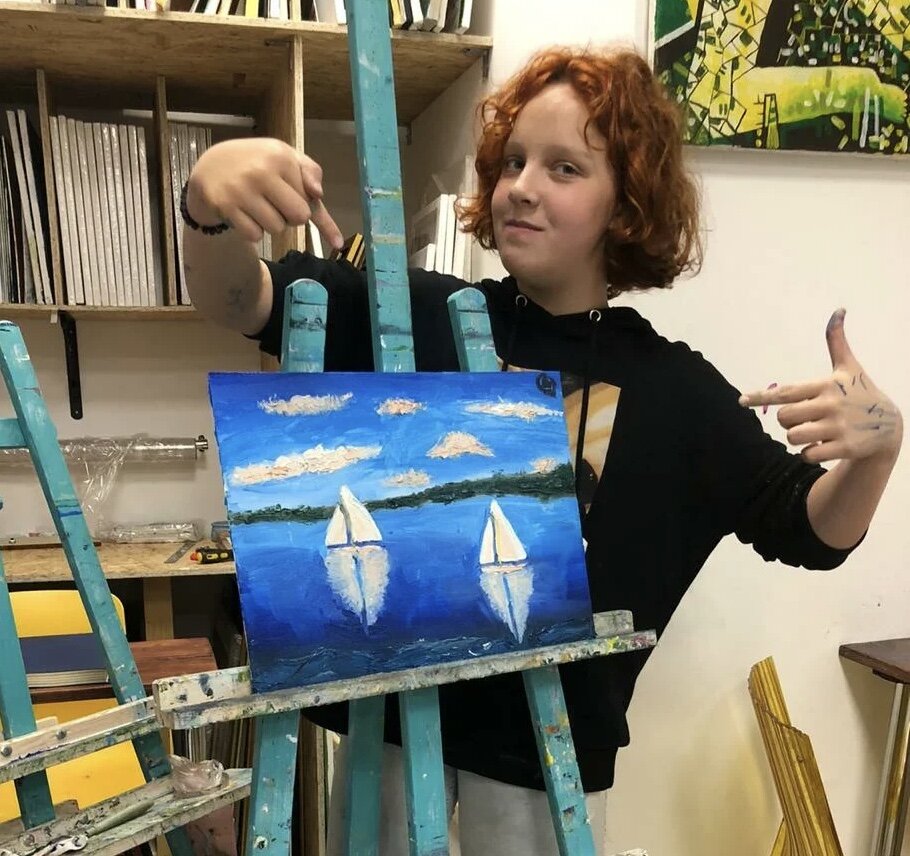 Одна из её первых работ. Корабли 🛳 