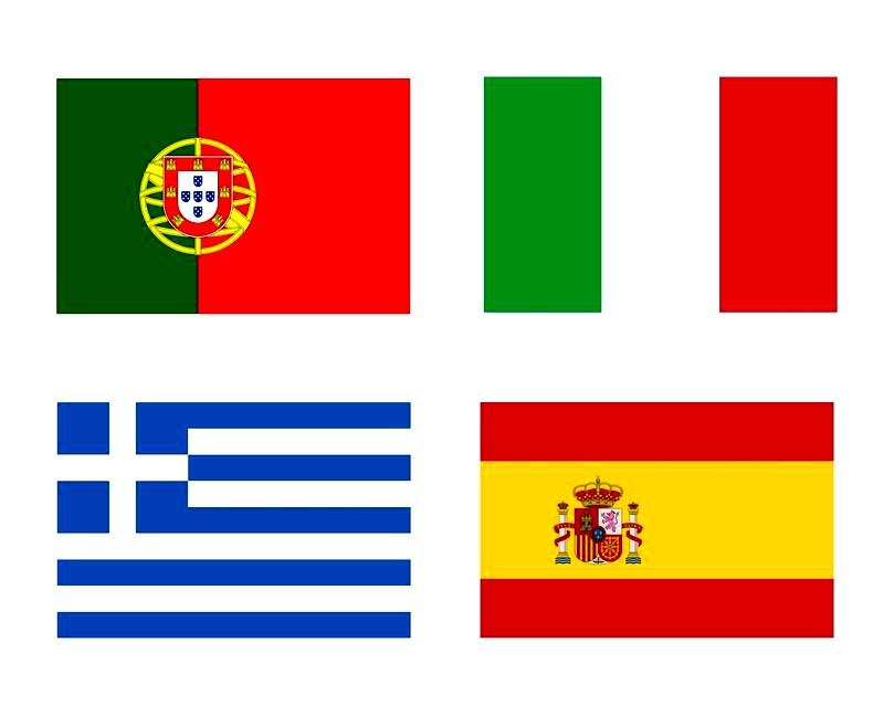 Португалия, Италия, Греция, Испания