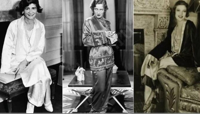 Костюмы в пижамном стиле от Коко Шанель