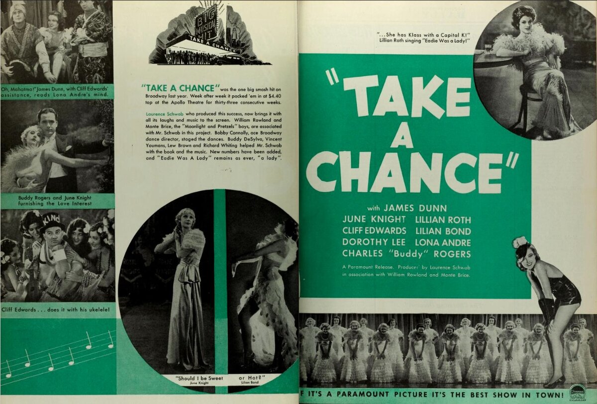 Фильм "Take A Chance" ("Используй шанс"), 1933 год