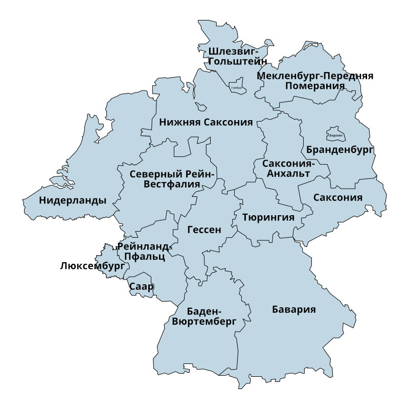 Германия, в составе которой Нидерланды и Северная Бельгия (федеральная земля Нидерланды)