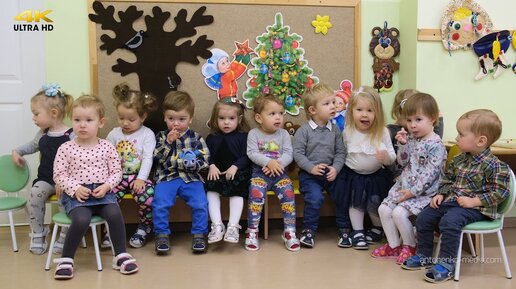 Новогодний утренник в детском саду. Детская видеосъемка СПб