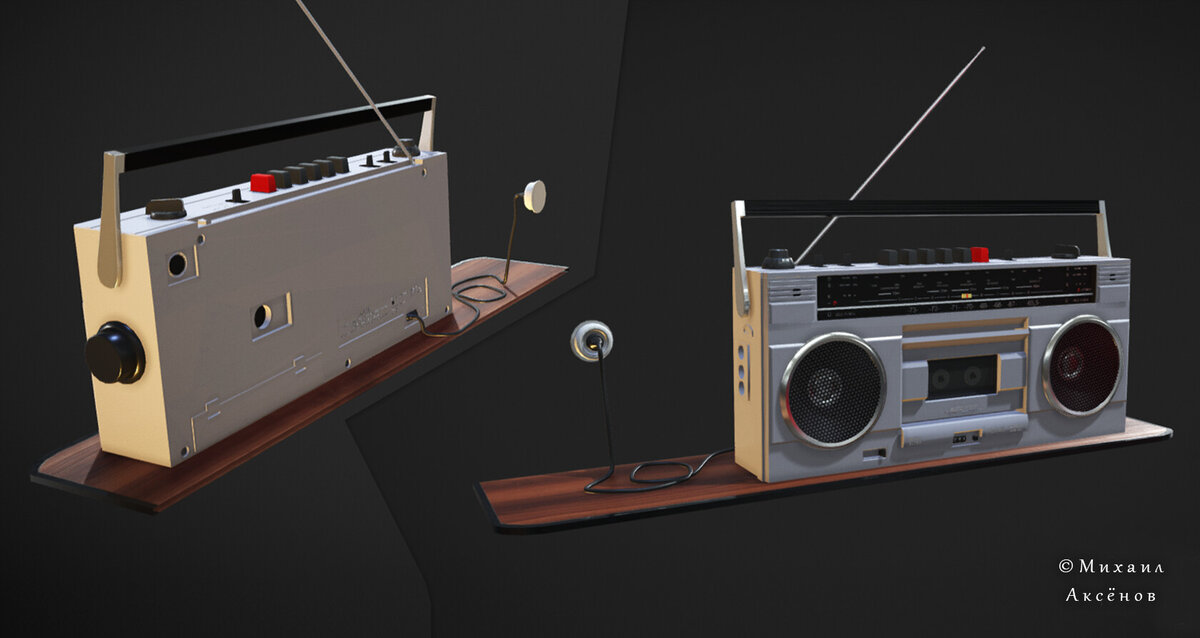 Магнитофон Hania RMS 401 создан в Blender, текстурирование Substance 3d Painter.