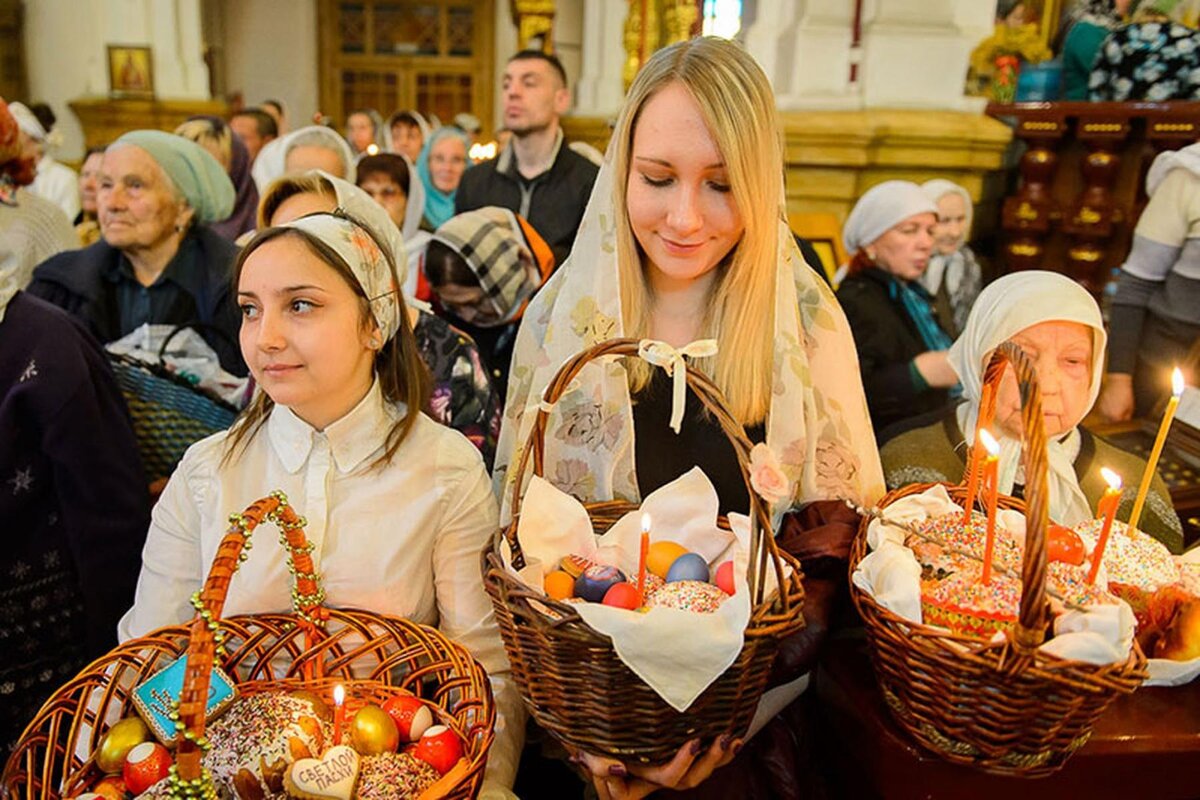 Народ отмечает. Празднование Пасхи. Праздник 