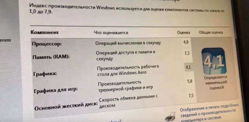 Упал индекс производительности жесткого диска