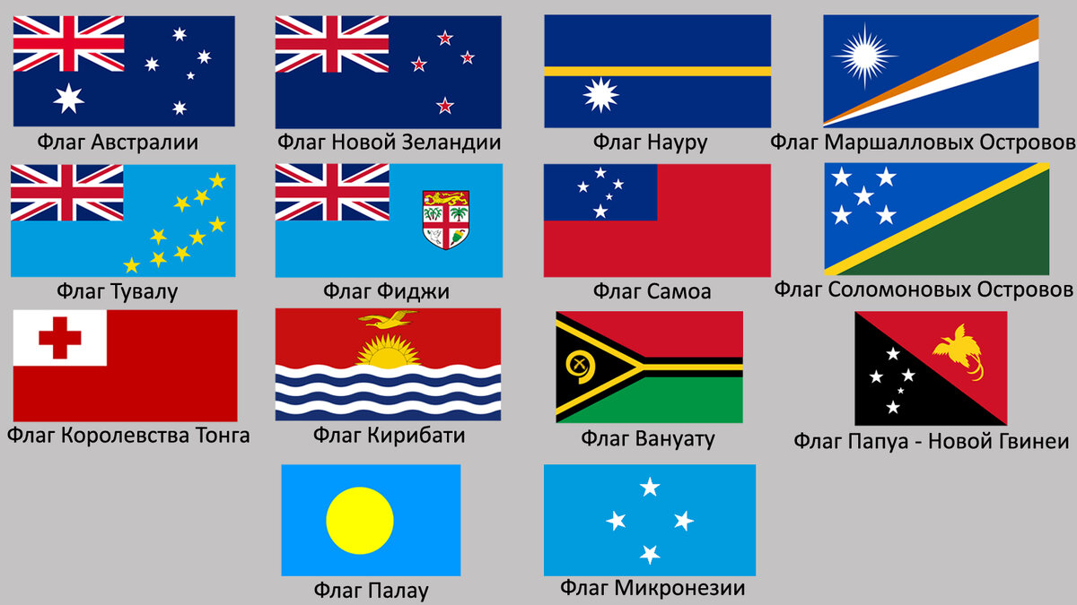Флаги Австралии и Океании