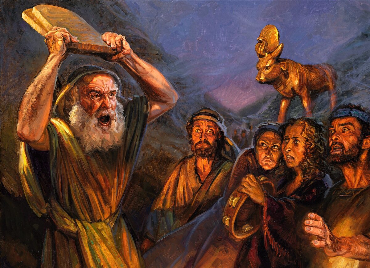 Моисей поклонение Золотому тельцу