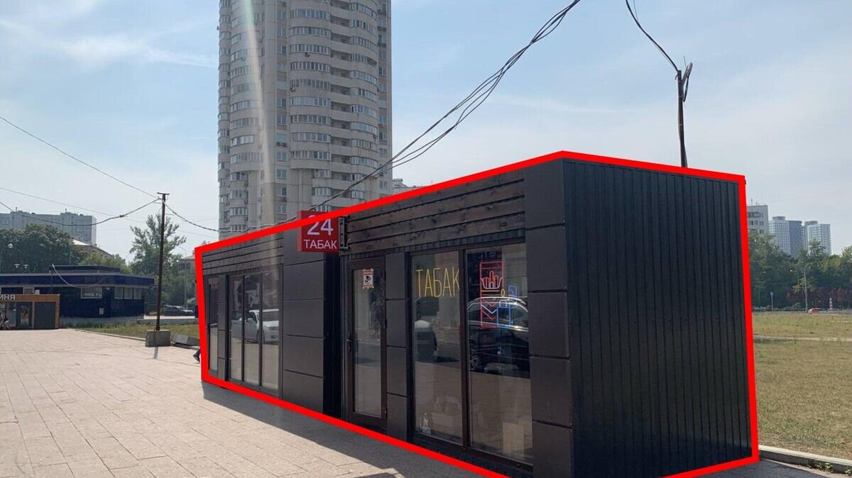    Незаконный павильон у станции метро "Окская" на юго-востоке Москвы© Фото : Госинспекция по недвижимости