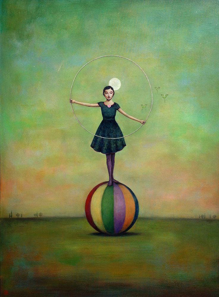 Полина балансирует по жизни. Ищет самую устойчивую позицию. Арт-картинка из свободных источников.