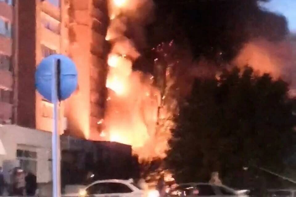     Названа причина пожара после падения Су-34 в Ейске  Соцсети