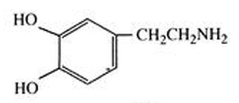 Структурная формула дофамина, для тех, кто помнит, что это такое - нет, имеется в виду не чувство удовольствия, а бензольное кольцо, аминогруппы и прочие такие штуки