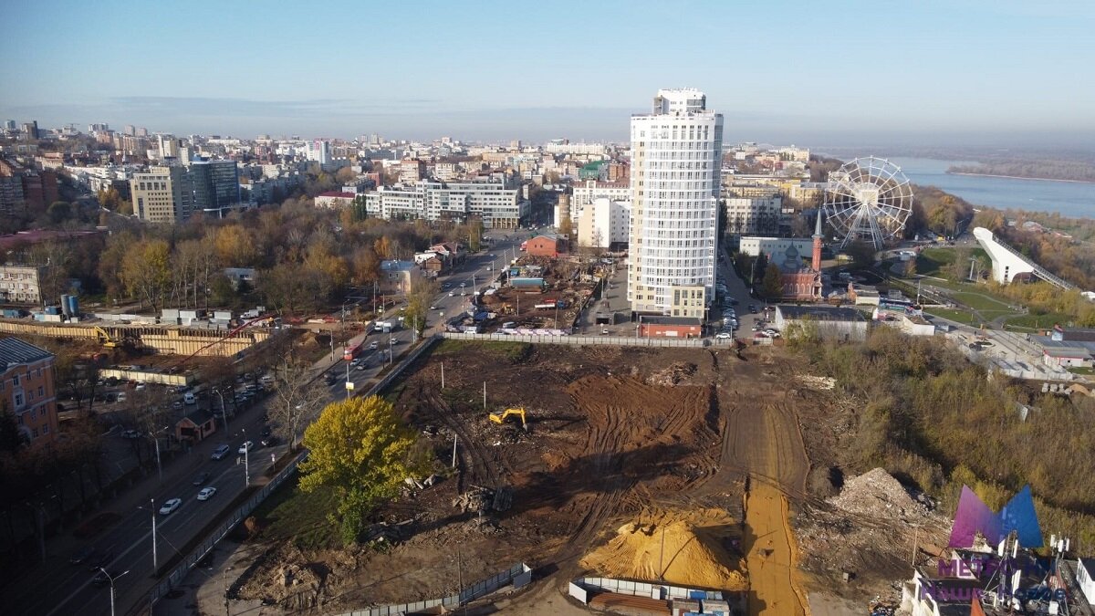 Площадь сенная нижний новгород фото Возведение дороги на Казанскую набережную в обход стройплощадки метро стартовало