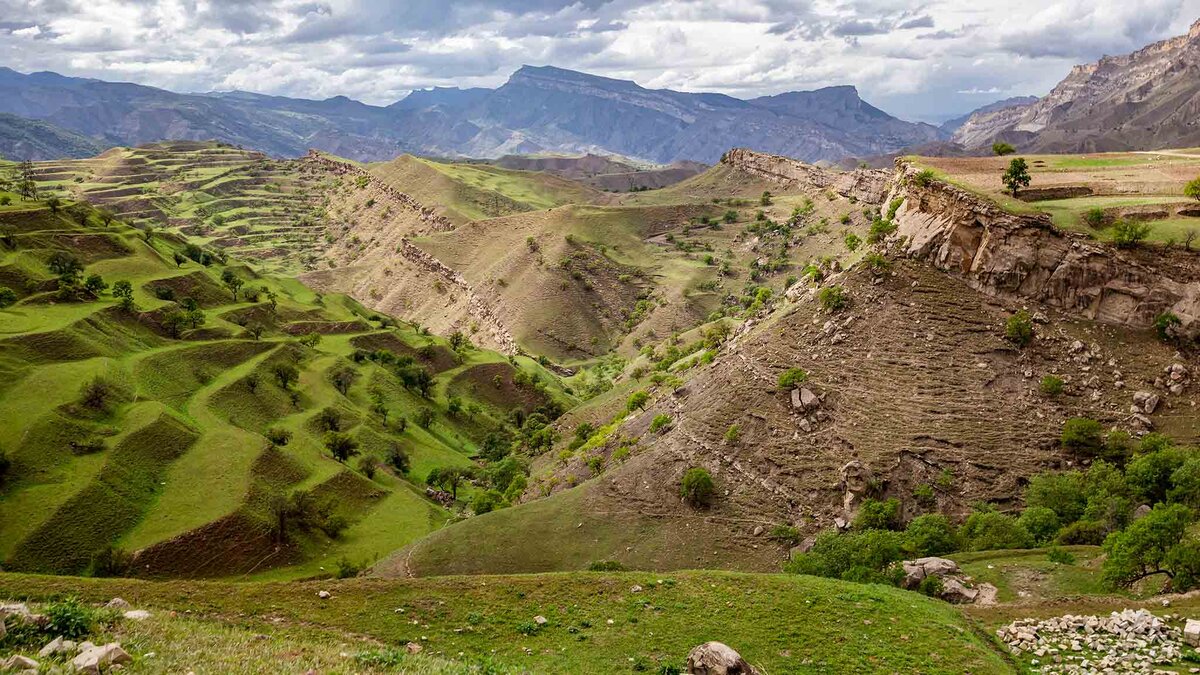    Горные террасы, поросшие мягкой зеленой травой, выглядят бесподобно.Фото: Андрей АБРАМОВ