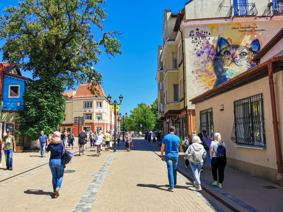 Пешеходная улица в Зеленоградске