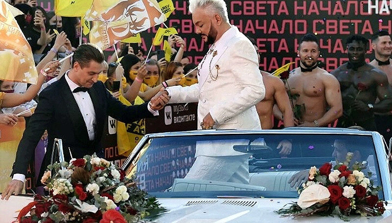 Дава и Филип Киркоров на премии "МУЗ-ТВ". Кадр с премии МУЗ-ТВ