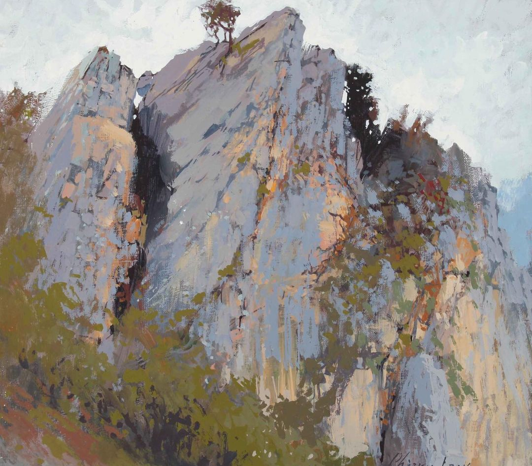 Фотография картины И. Чируна "Скалы" (из открытых источников)